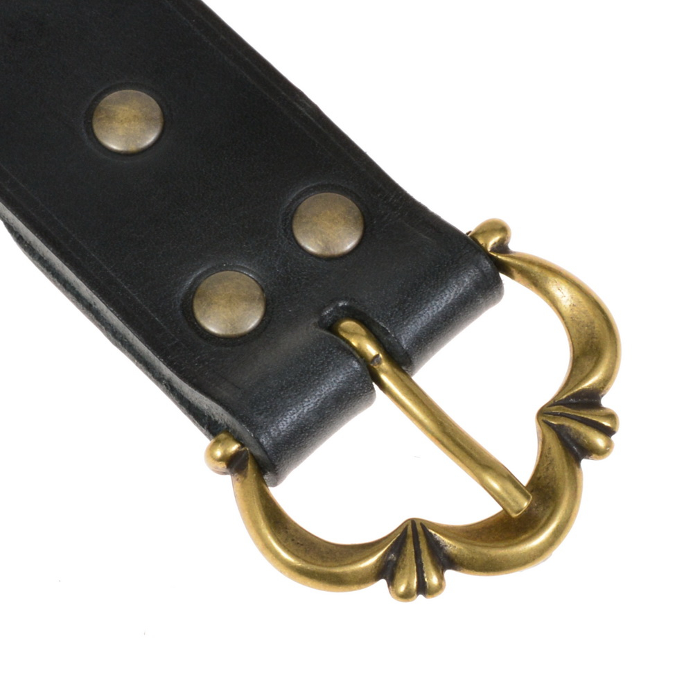 Mittelalter-G�rtel - schwarz / messing