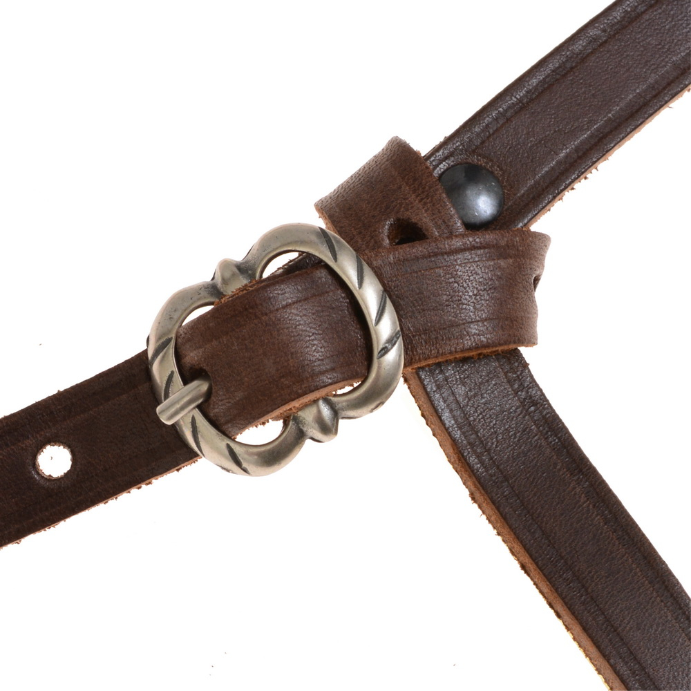 Medieval belt - brown / silver