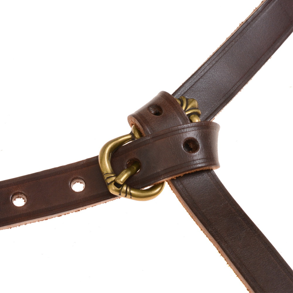 Medieval belt - brown / brass