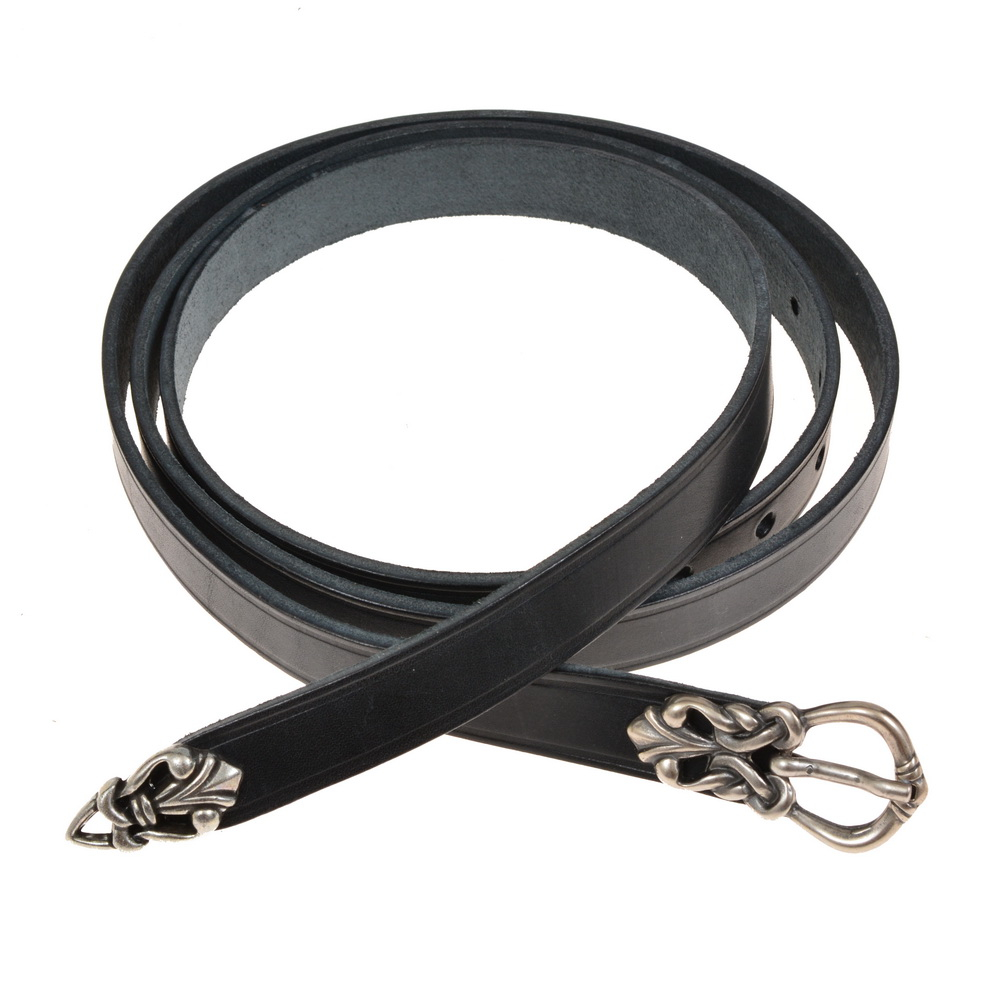Medieval belt - black / silver
