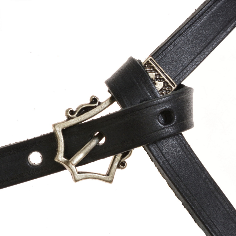 Medieval belt - black / silver