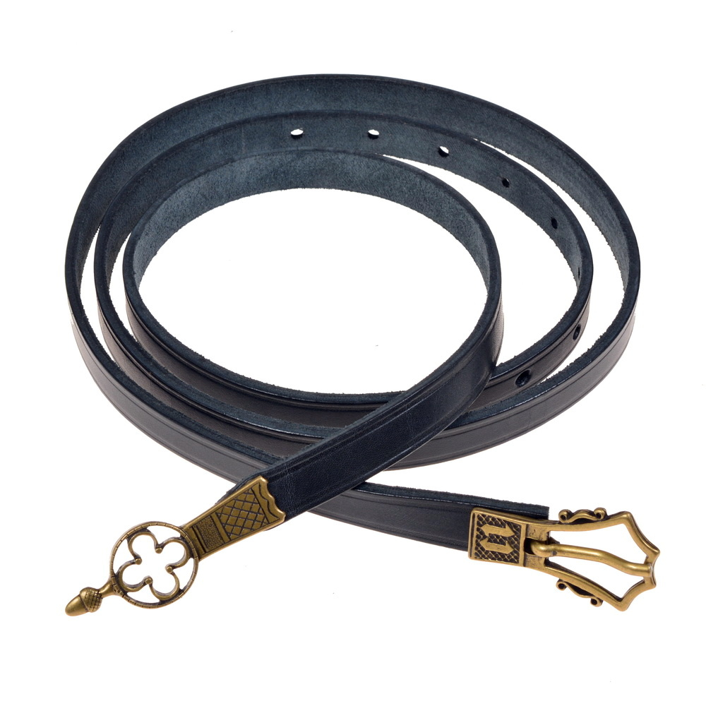Medieval belt - black / brass