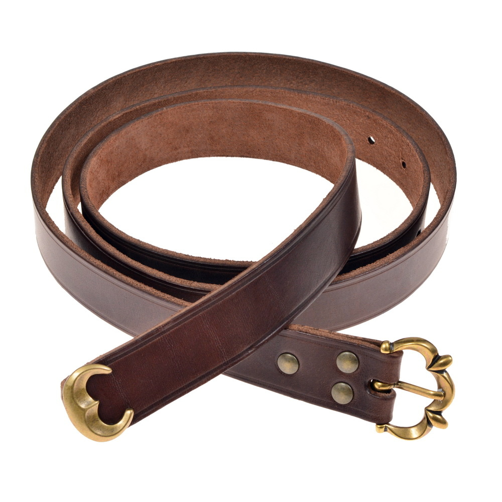 Medieval belt - brown / brass