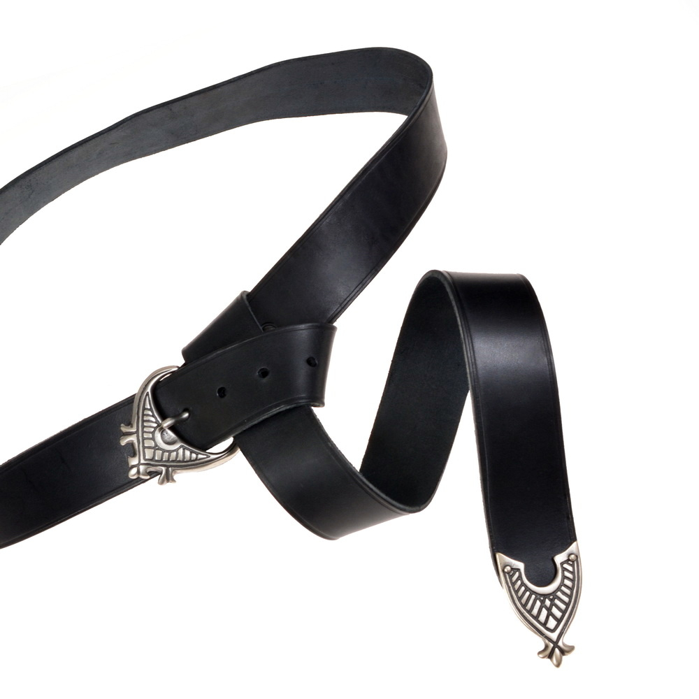 High medieval belt - black / silver