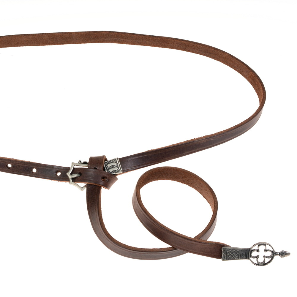 Medieval belt - brown / silver