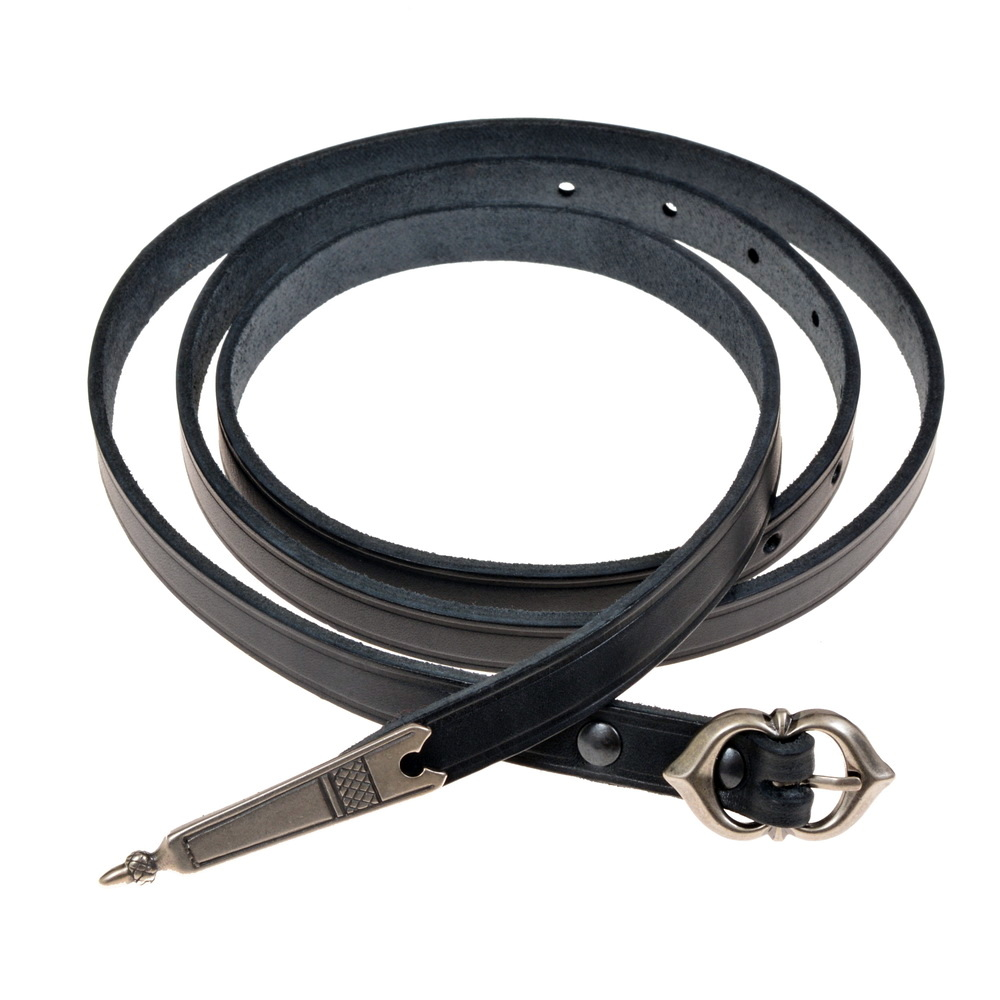 Medieval belt - black / silver