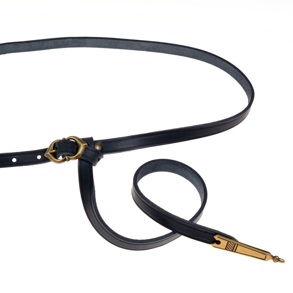 Medieval belt - black / brass