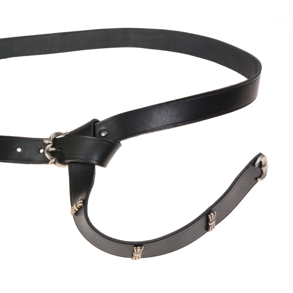 Medieval belt - black / silver