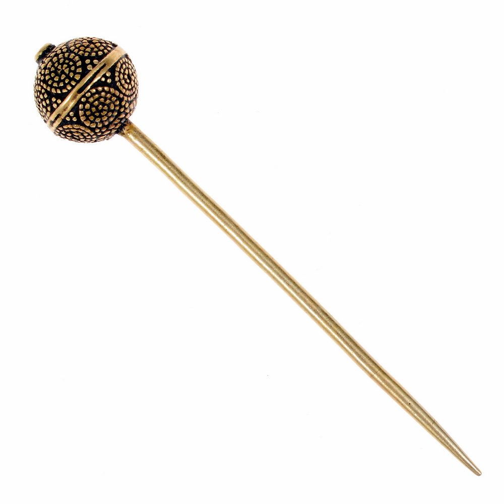 Medieval headscarf pin - bronze
