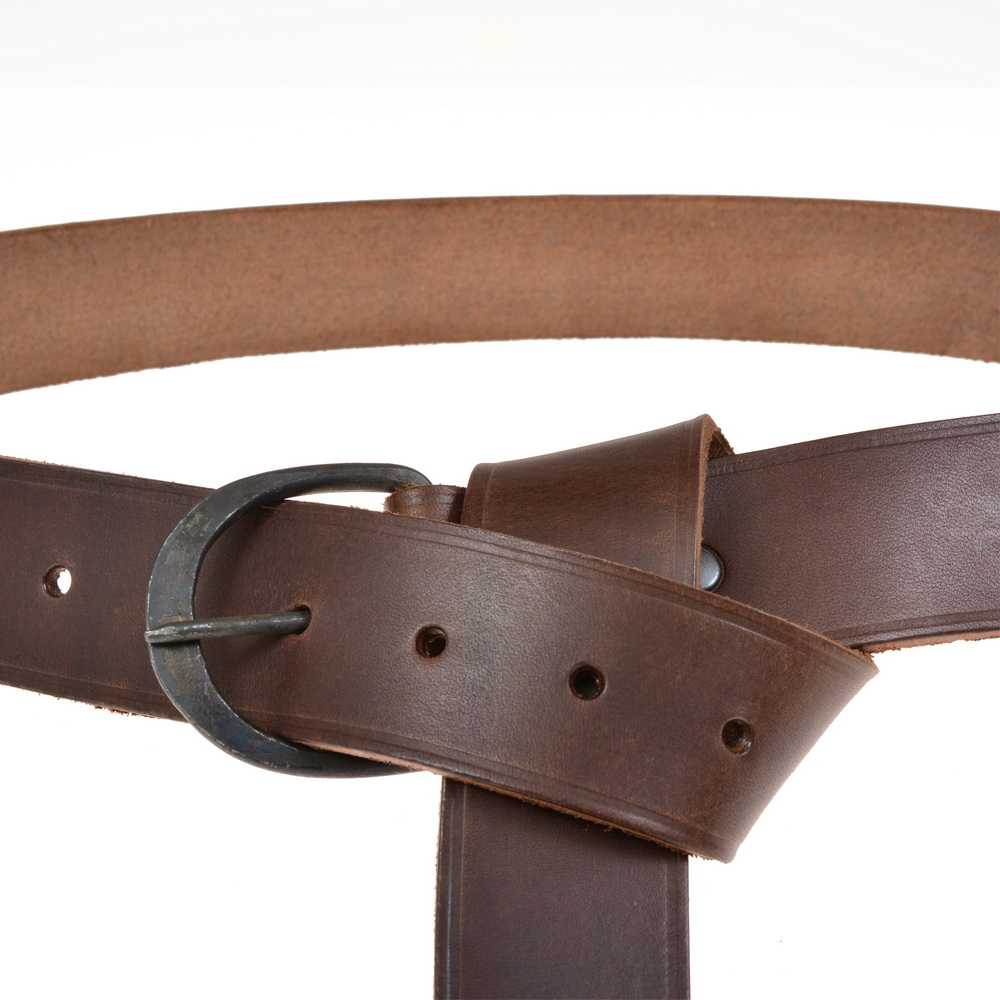Medieval belt with iron buckle