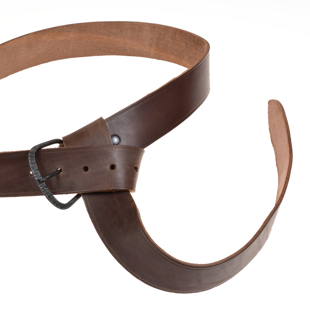 Medieval leather belt - brown leather