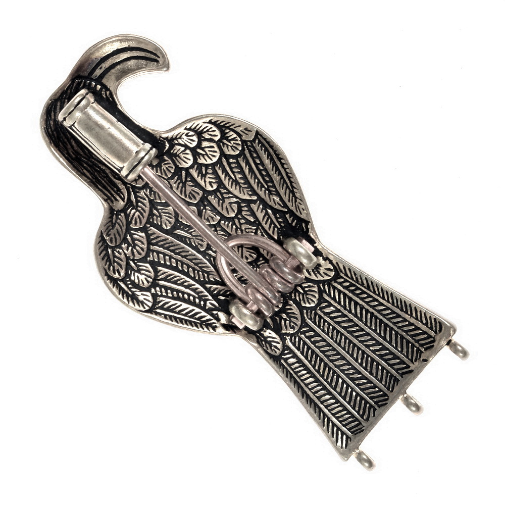 Adlerfibel-Rckseite - Silber