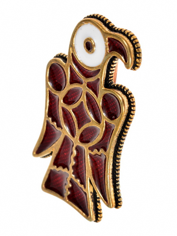 Gothic eagle brooch - sidewise