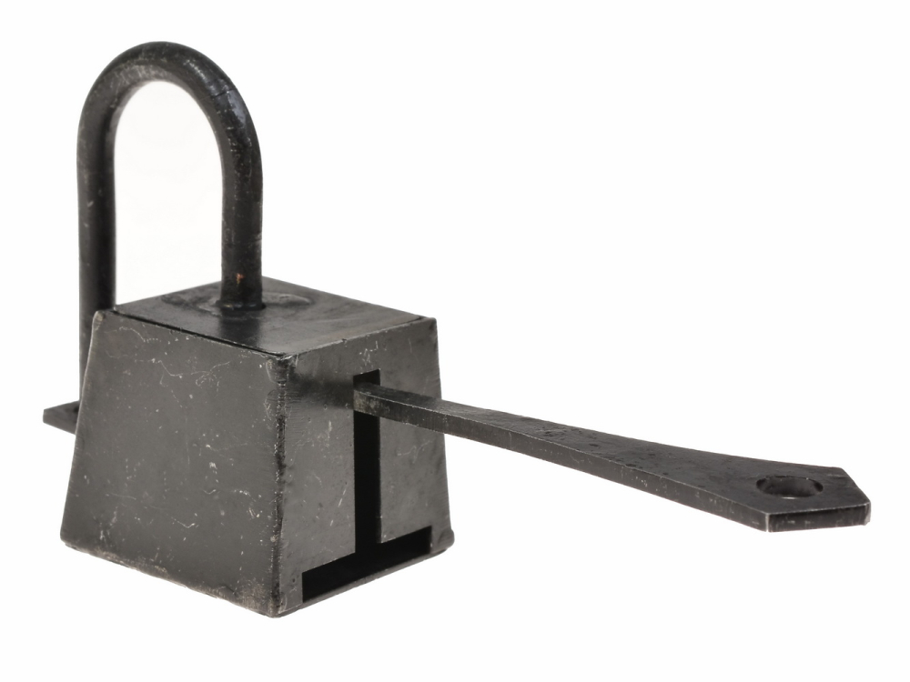 Viking Padlock with inserted key
