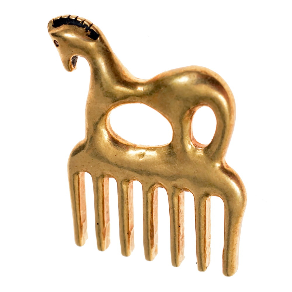 Keltischer Pferdchen-Kamm - Detail