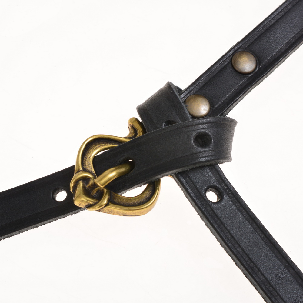 Viking Rus belt - black / brass