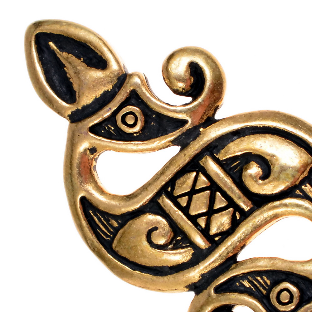 Celtic seahorse amulet - detail