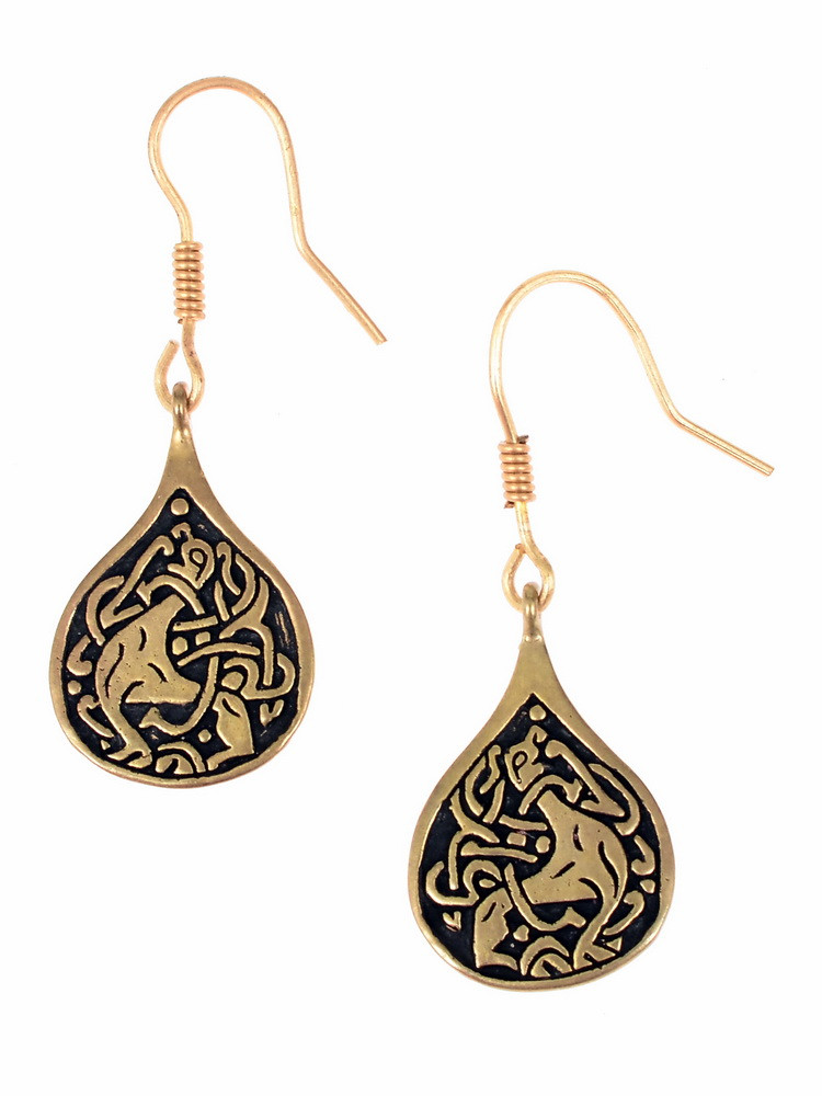 Medieval Trewhiddle Style earrings