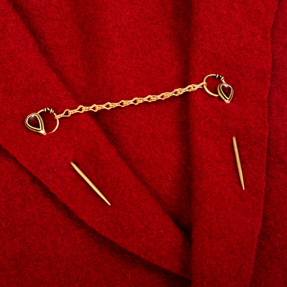 The Trumpington pins in use