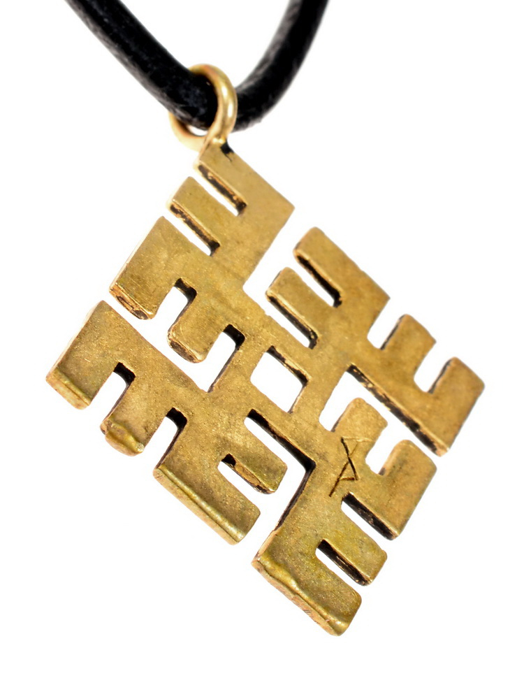 Baltic fire cross pendant - backside