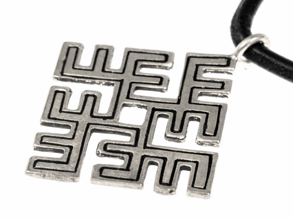 Baltic fire cross pendant - detail
