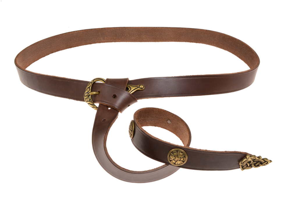 Viking belt - brown / brass