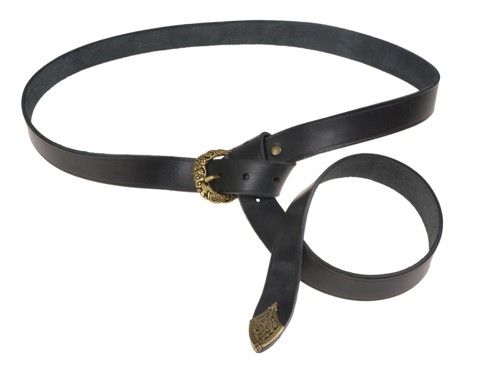 Viking belt - black / silver