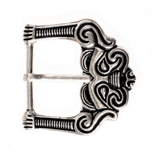 Viking buckle replica - silver plated