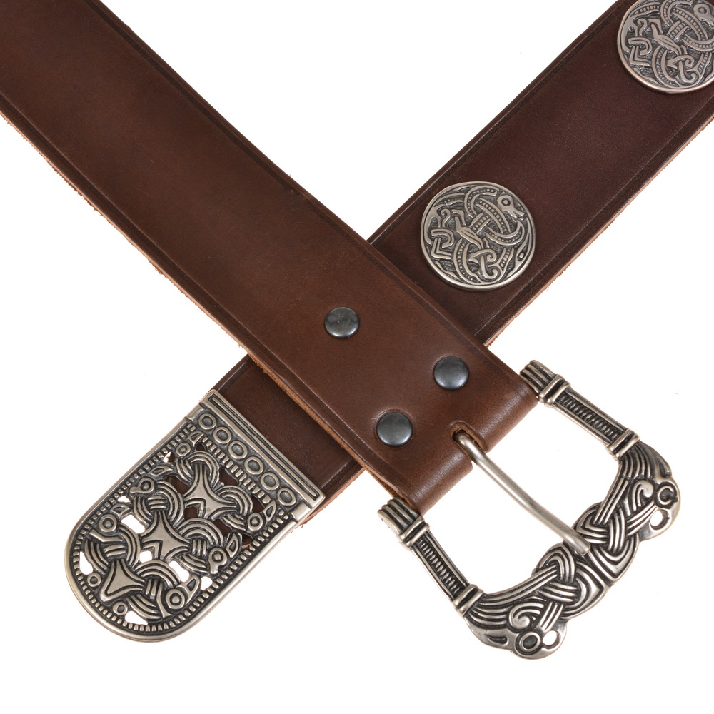 Wikingerg�rtel - braun / silber