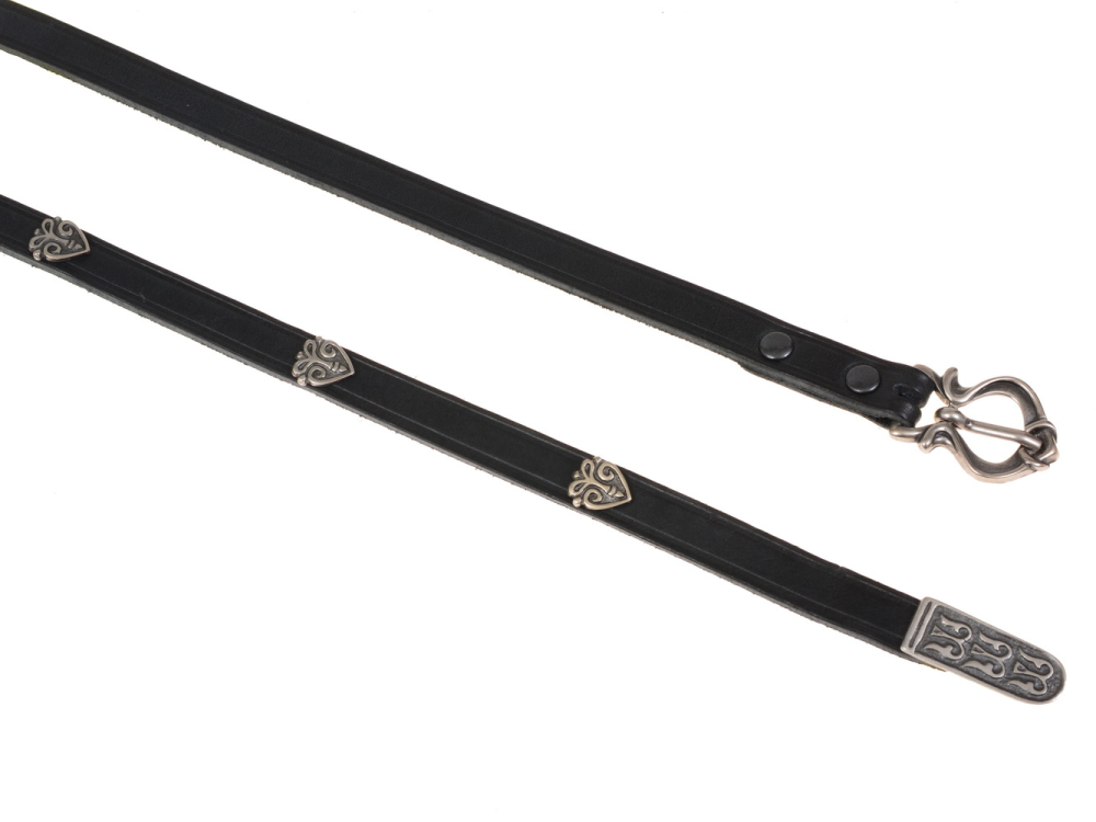 Viking Rus belt - black / silver