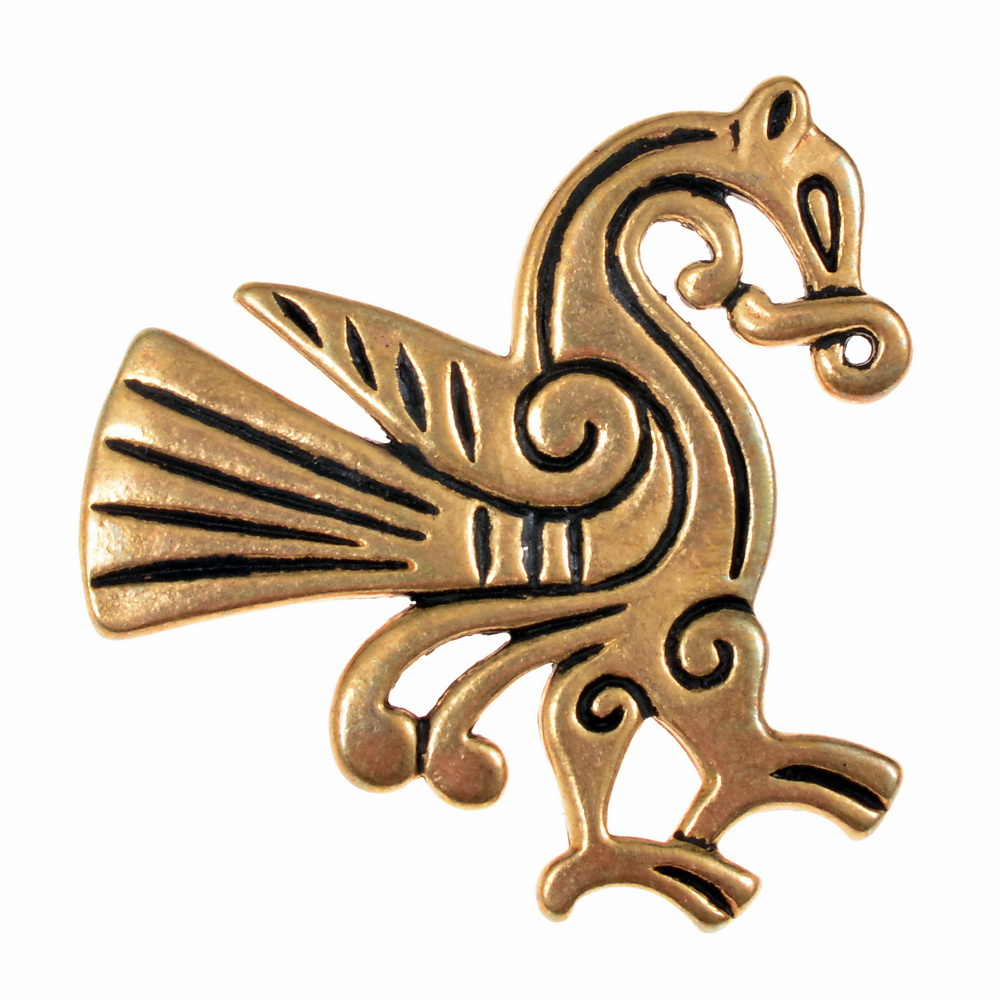 Wikingerzeitliche Vogel-Fibel - Bronze