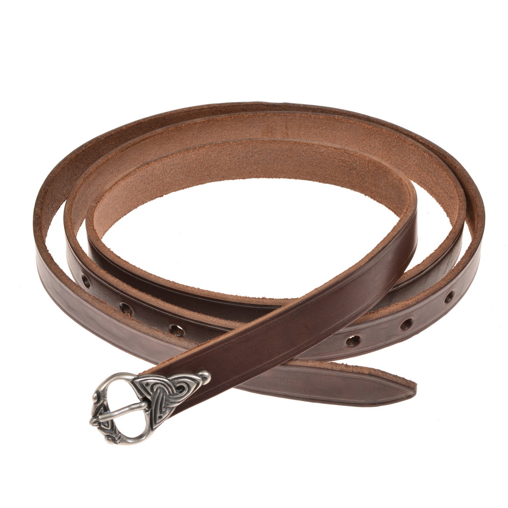 Viking belt - brown / silver