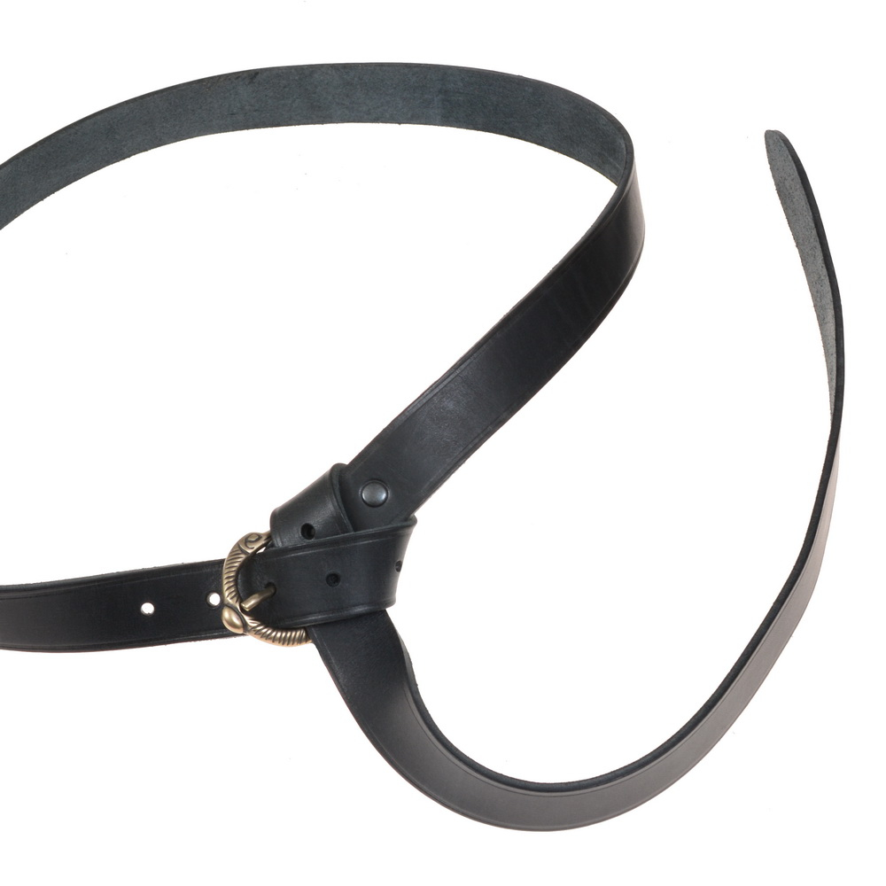 Viking belt - black / silver