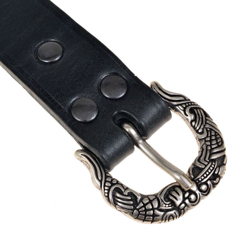 Wikinger-G�rtel - schwarz / silber
