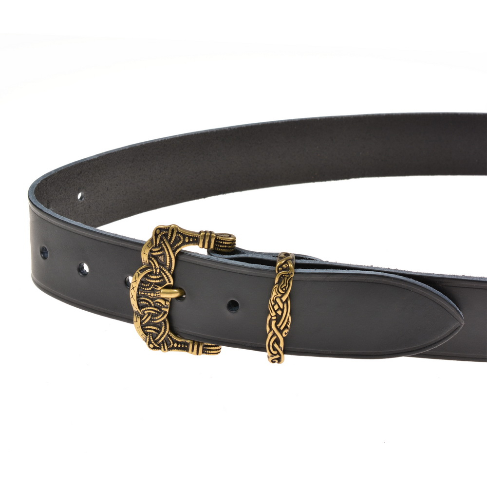 Wikingerg�rtel - schwarz / messing