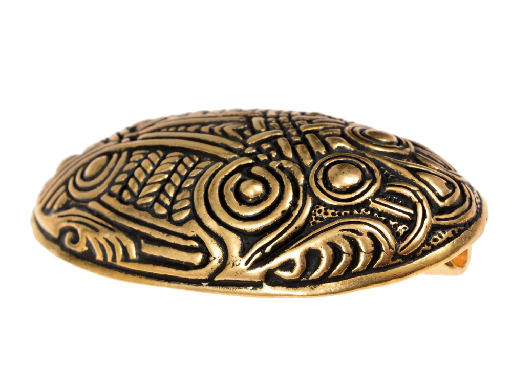 Wikinger Buckelfibel - seitlich