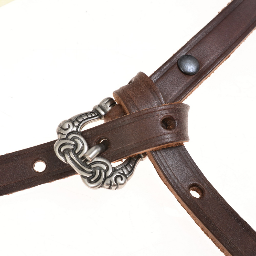 Viking belt - brown / silver