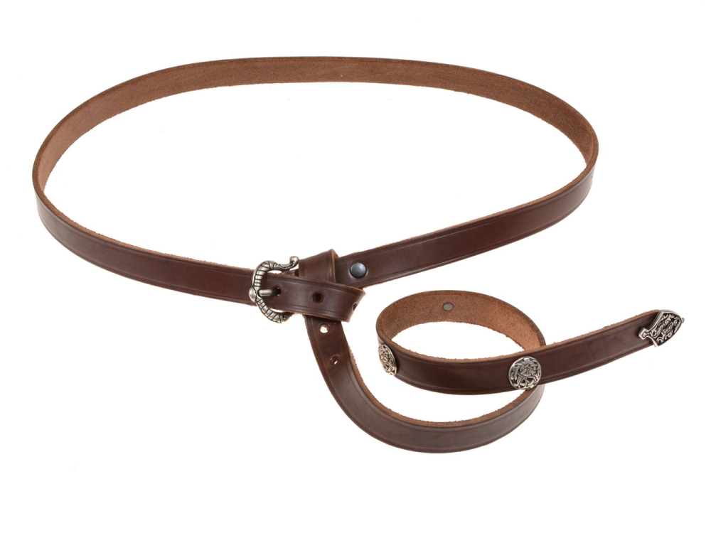 Wikinger-G�rtel - braun / silber