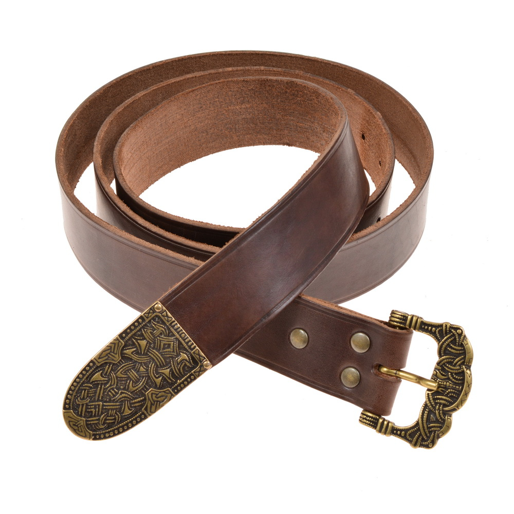 Viking belt - brown / brass