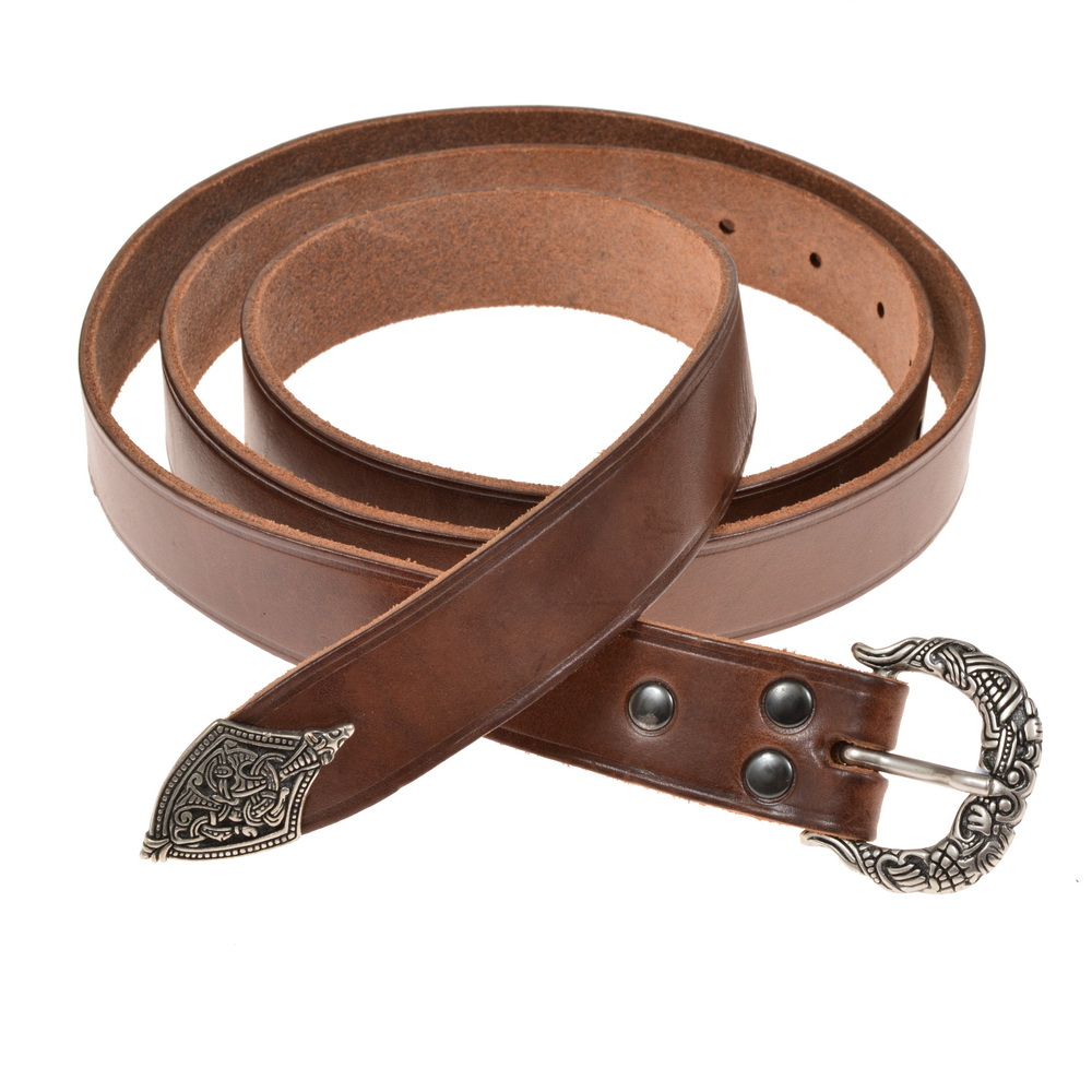 Viking belt - brown / brass
