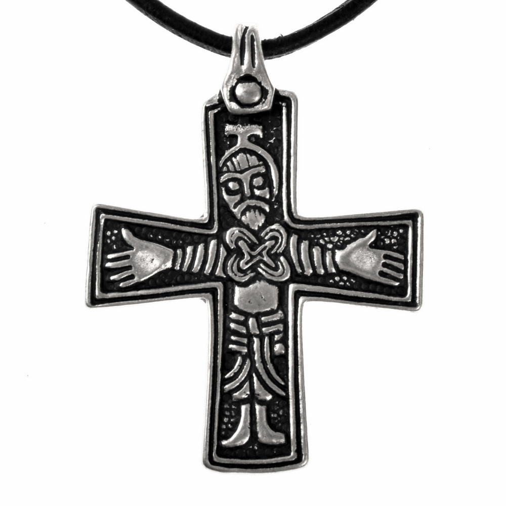 Viking crucifix - silver
