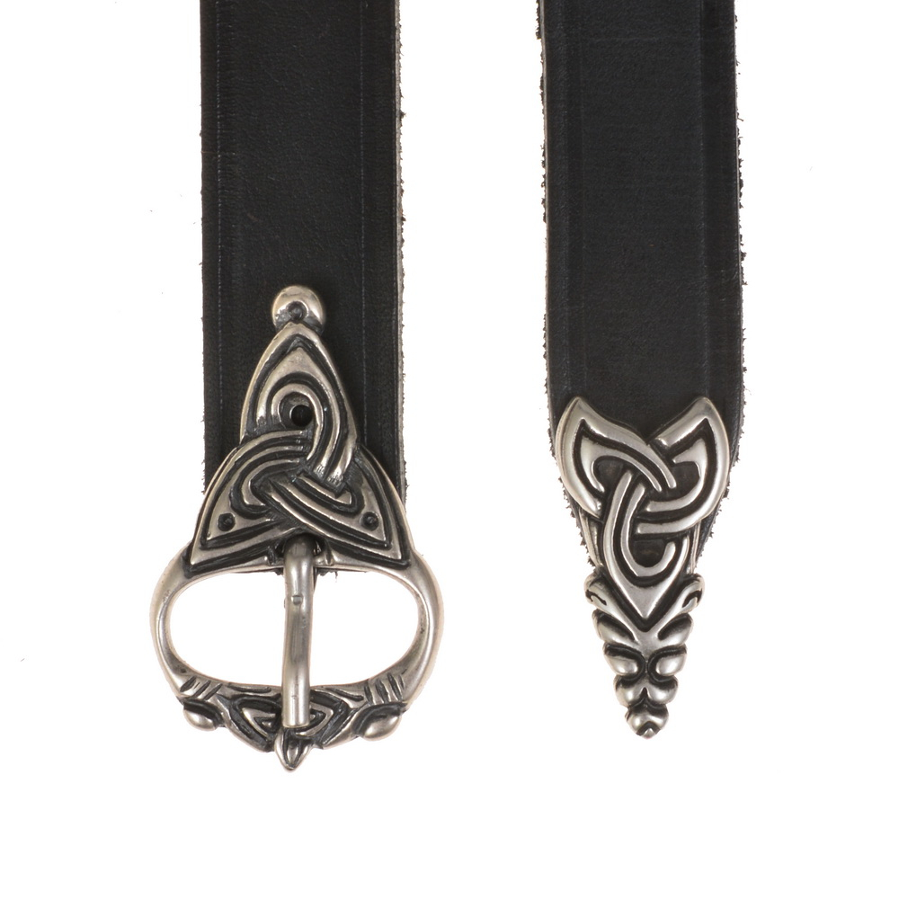 Wikinger-G�rtel - schwarz / silber