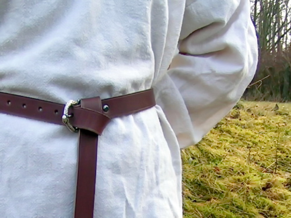 Viking leather belt with costume