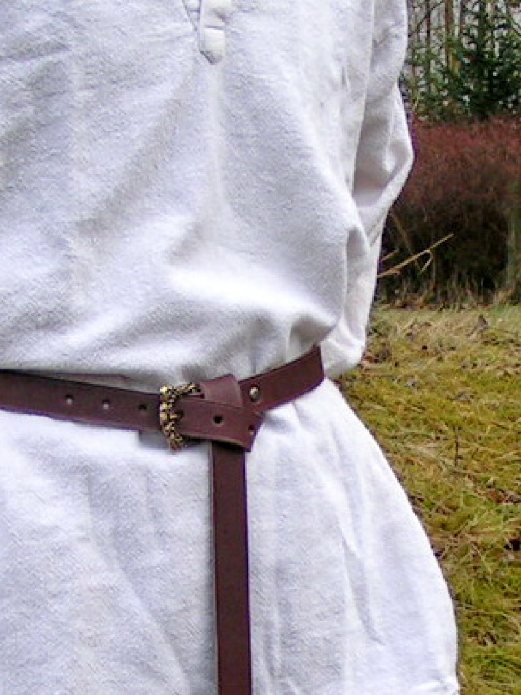 Leather belt with costume