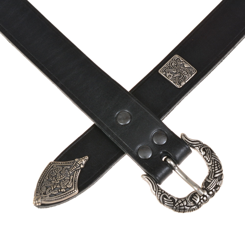 Wikingerg�rtel - schwarz / silber