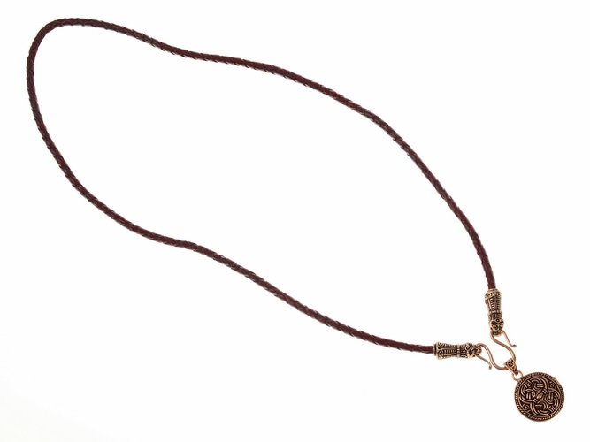 Viking leather necklace - brown