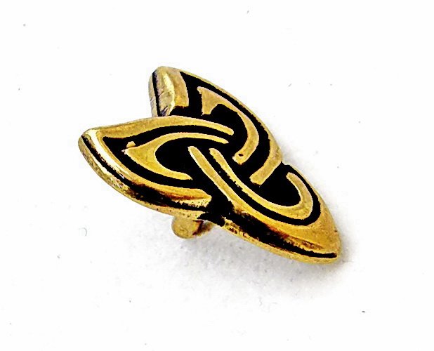 Celtic belt stud - brass colour