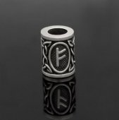 Runen-Perle "Fehu" - 6 mm Loch