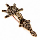 Medieval bow brooch - bronze