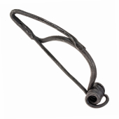 Celtic spiral wire brooch of iron - 9.5 cm